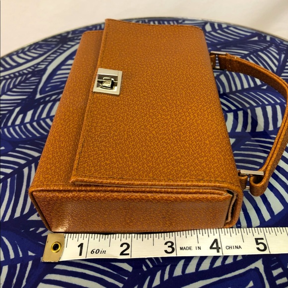 Vintage Suede Lining Mirror Mini Purse Hard Case - Picture 7 of 7